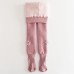 【1Y-11Y】Girls Cute Floral Embroidery Thickened Fleece Pantyhose