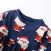 【18M-7Y】Girl Cute Christmas Santa Claus Print Long Sleeve Dress