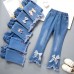 【2Y-9Y】Girl Fashion Blue Jeans